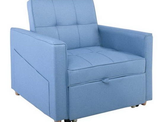 Πολυθρόνα - Κρεβάτι Symbol Ε9930,14 82x93x90 - 60x175x46cm Blue Ύφασμα