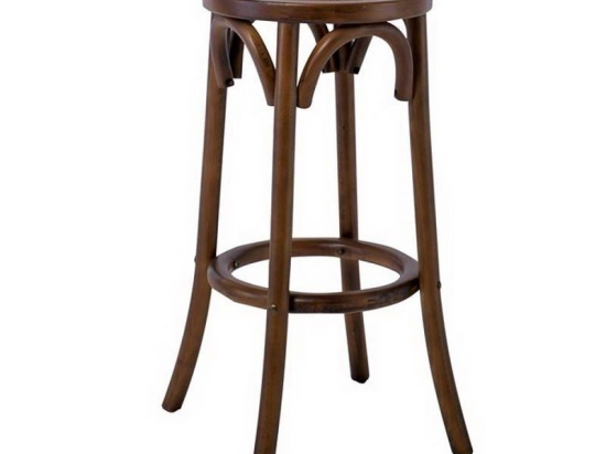 Σκαμπό Bar Vienna Ε7023,2 36x36x71cm Walnut Rattan,Ξύλο