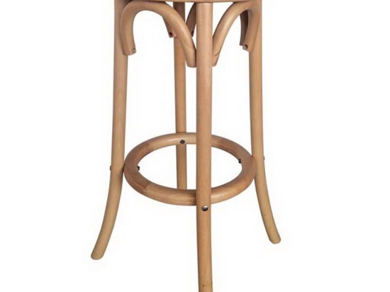 Σκαμπό Bar Vienna Ε7023,3 36x36x71cm Natural Rattan,Ξύλο