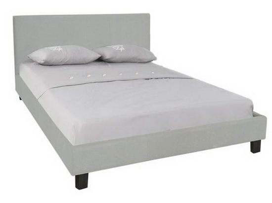 Κρεβάτι Διπλό Wilton Ε8031,F1 149x203x89/140x190cm Grey Stone Διπλό Μέταλλο,Ύφασμα,Ξύλο