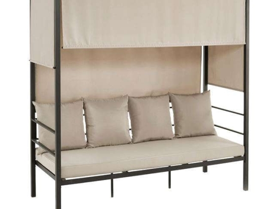 Καναπές - Κρεβάτι Sky Ε682 200x80x200cm Anthracite-Ecru Τριθέσιος