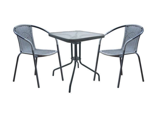 Τραπεζαρία Σετ 3Τμχ Baleno Ε240,10 60x60x70cm Grey 2 Θέσεων