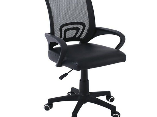 Πολυθρόνα Γραφείου BF2101-P ΕΟ254,4PC Χωρίς Ανάκλιση 57x53x90/100cm Black