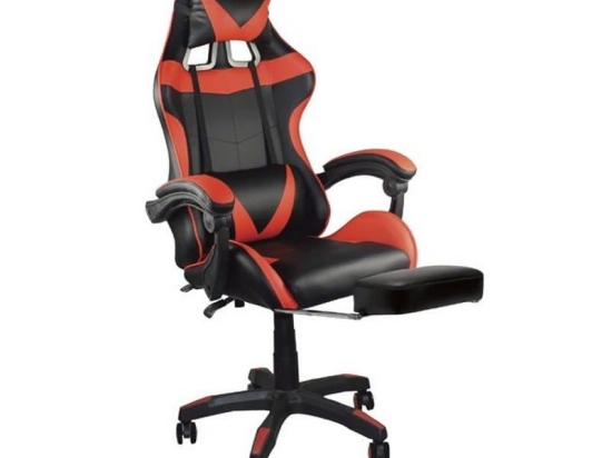 Πολυθρόνα Γραφείου Με Υποπόδιο Gaming Relax BF7860 ΕΟ581,1 63x70x117/127cm Black - Red