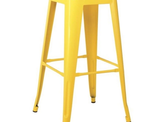 Σκαμπό Bar Relix Ε5190,9W 43x43x76cm Yellow Μέταλλο