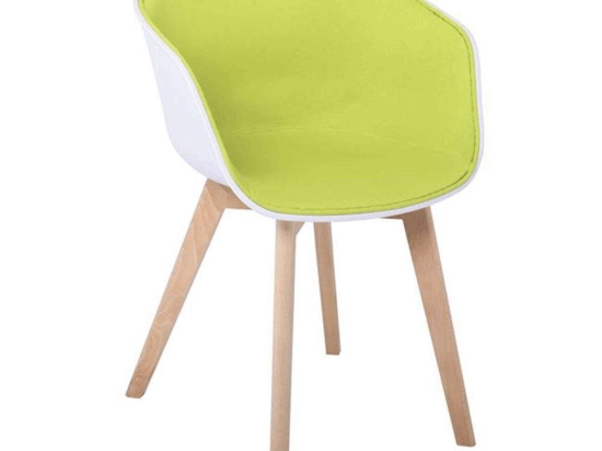 Πολυθρόνα Optim ΕΜ140,10 54x51x79cm White-Lime-Natural