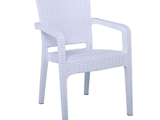 Πολυθρόνα Κήπου Lora Στοιβαζόμενη Ε303,2 57x57x87cm White