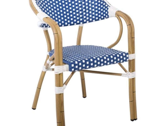 Πολυθρόνα Paris Dining Ε258,3 57x59x84cm Blue-White