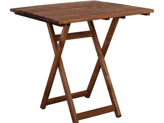 Τραπέζι Κήπου Πτυσσόμενο Folding Ε2112 70x70x73cm Walnut