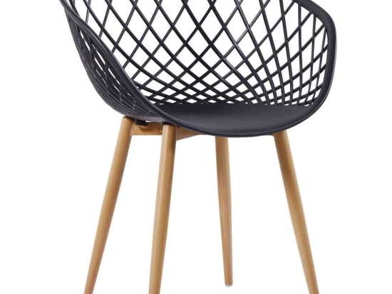Πολυθρόνα Rex Ε373,21W 62x56x80cm Natural-Black