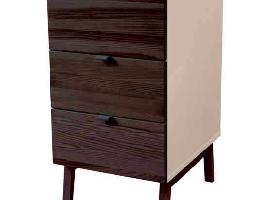 Συρταριέρα Γραφείου Luka 3 LUKAWTDWAL4 41x50x75cm Walnut-Beige