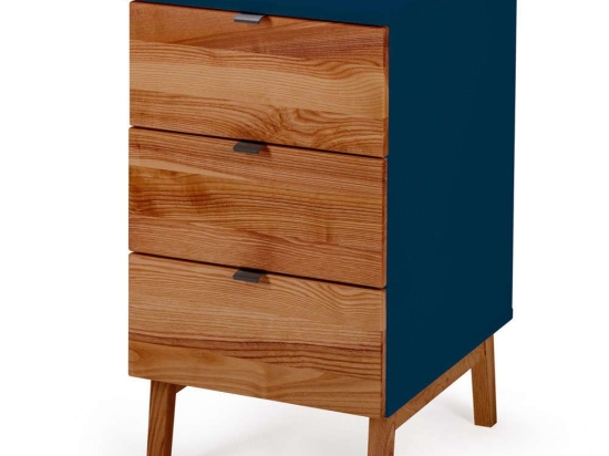 Συρταριέρα Γραφείου Luka 3 LUKADOAK15 41x50x75cm Oak-Navy Blue