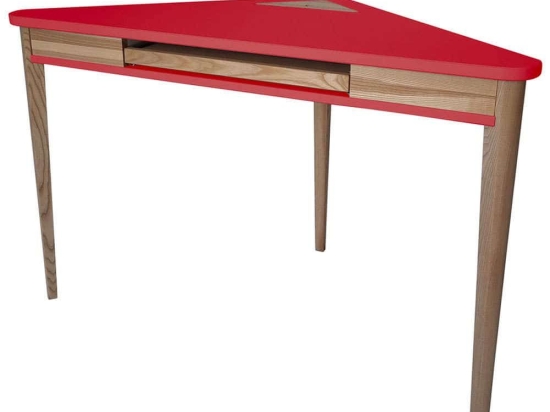 Γραφείο Γωνιακό Ashme ASHMECORKOF12 114x85x75cm Red