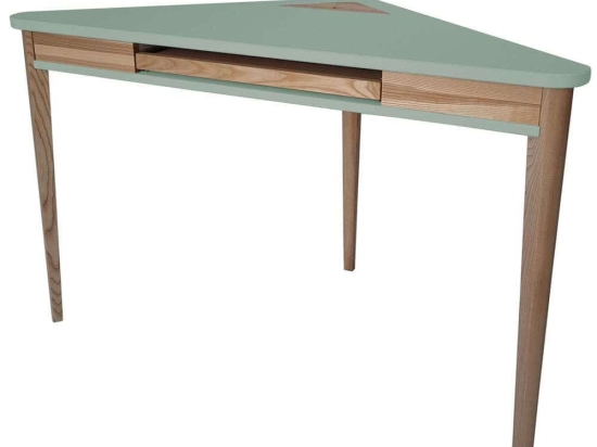 Γραφείο Γωνιακό Ashme ASHMECORKOF17 114x85x75cm Sage Green