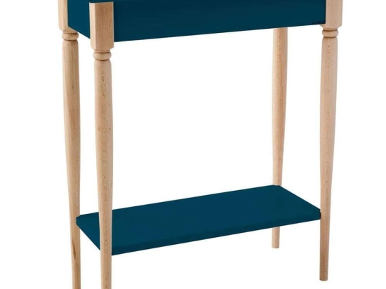 Κονσόλα Mamo S MAMOCSBE14 65x35x74cm Petrol Blue-Beech Mdf,Ξύλο