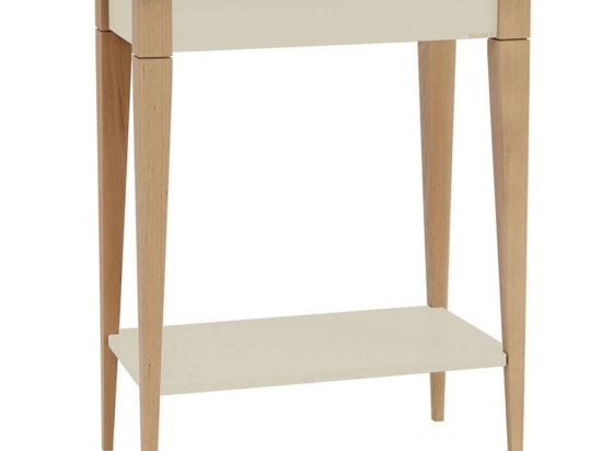 Κονσόλα Mimo S MIMOCSBE2 65x35x74cm Chalk White-Beech Mdf,Ξύλο