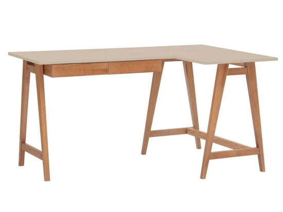 Γραφείο Luka Δεξιά Γωνία LUKAROFOAK4 135x50x75cm Oak-Beige