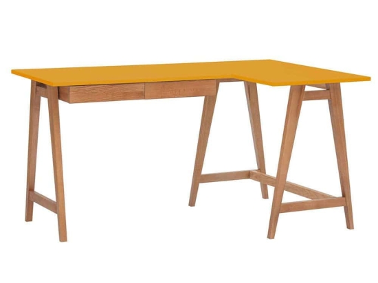 Γραφείο Luka Δεξιά Γωνία LUKAROFOAK5 135x50x75cm Oak-Yellow
