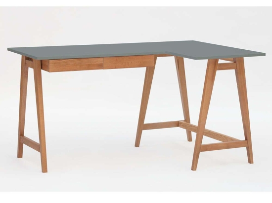 Γραφείο Luka Δεξιά Γωνία LUKAROFOAK6 135x50x75cm Oak-Concrete