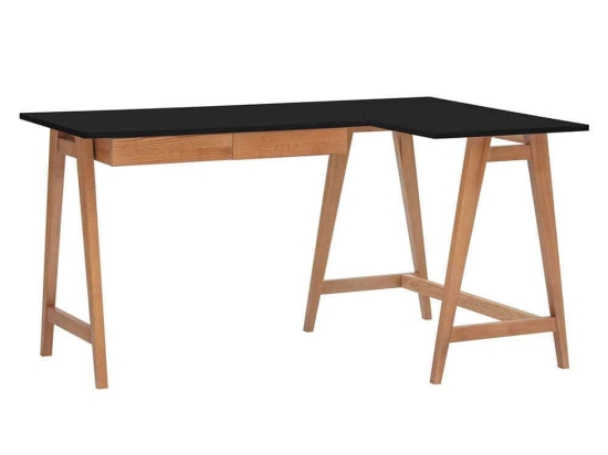 Γραφείο Luka Δεξιά Γωνία LUKAROFOAKBLACK 135x50x75cm Oak-Black