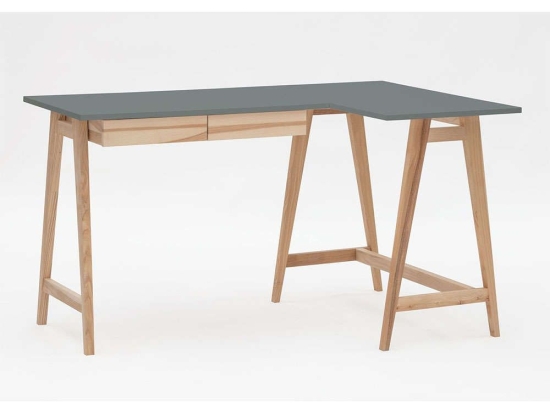 Γραφείο Luka Δεξιά Γωνία LUKAROFASH6 135x50x75cm Natural-Concrete