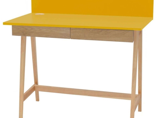 Γραφείο Luka LUKA2DOFASH5 110x50x75cm Natural-Yellow
