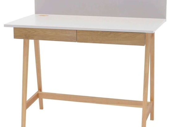 Γραφείο Luka LUKA2DOFASH8 110x50x75cm Natural-Pearl Grey