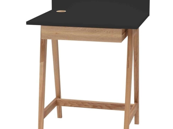 Γραφείο Luka LUKA1DOFASHBLACK 65x50x75cm Natural-Black