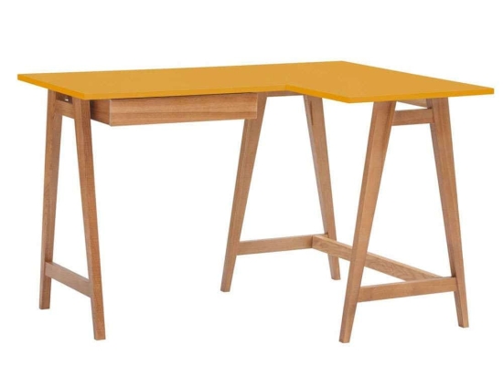 Γραφείο Luka S Δεξιά Γωνία LUKAROFSOAK5 115x50x75cm Oak-Yellow