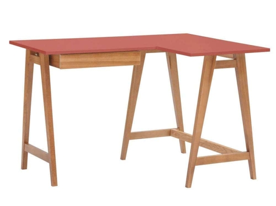 Γραφείο Luka S Δεξιά Γωνία LUKAROFSOAK16 115x50x75cm Oak-Dark Coral