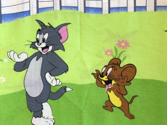 Ariete Σετ Σεντόνια 3 Τμχ Μονά Βαμβακερά 260×160 – Tom and Jerry Πράσινο/Μπλε