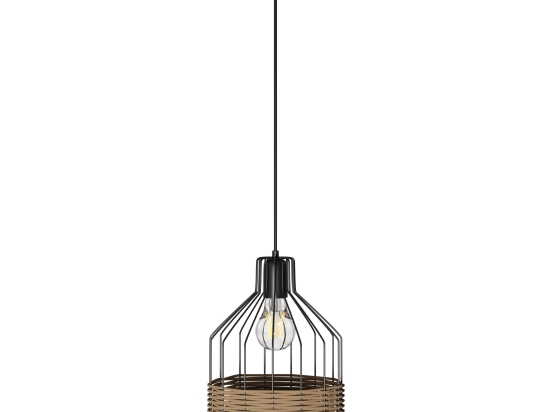 ΚΡΕΜΑΣΤΟ ΦΩΤΙΣΤΙΚΟ ΜΟΝΟΦΩΤΟ ΜΑΥΡΟ Ε27 Φ22X120CM