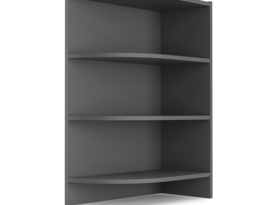CHARLOTTE ΓΩΝΙΑΚΟ ΚΑΤΩ ΝΤΟΥΛΑΠΙ ΜΕ ΡΑΦΙΑ 56.5X28.5X82CM ΓΡΑΦΙΤΗ