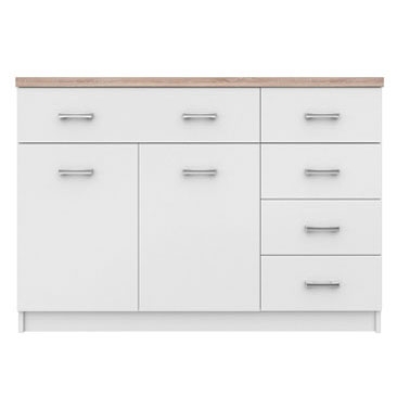 ΜΠΟΥΦΕΣ 120X33X85ΕΚ TOP MIX2D5S ΛΕΥΚΟ-SONOMA ΜΕ 5 ΣΥΡΤΑΡΙΑ
