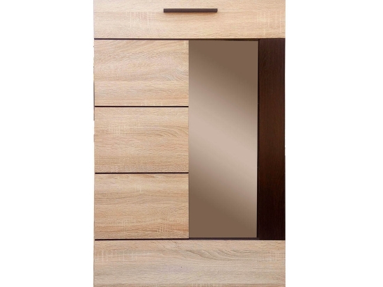 ΒΙΤΡΙΝΑ ΜΟΝΟΦΥΛΛΗ SOLO 1W 65X35X109CM SONOMA WENGE ΚΑΙ MDF ΚΑΜΠΥΛΩΤΟ ΤΕΛΕΙΩΜΑ ΣΤΗΝ ΠΟΡΤΑ