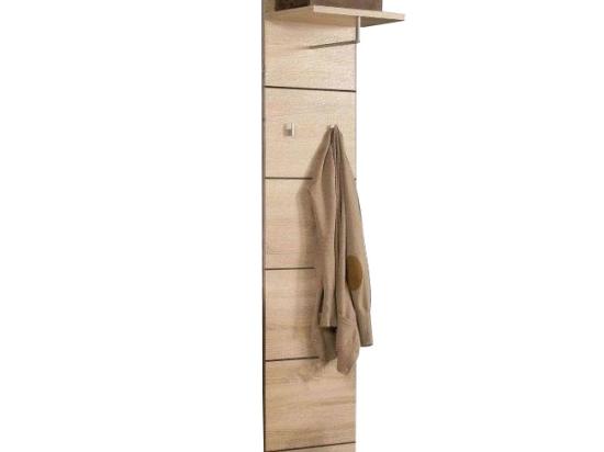 ΚΡΕΜΑΣΤΡΑ SOLO 40X30X194CM SONOMA ΜΕ ΛΕΠΤΟΜΕΡΕΙΕΣ WENGE ΚΑΙ MDF ΚΑΜΠΥΛΩΤΟ ΤΕΛΕΙΩΜΑ