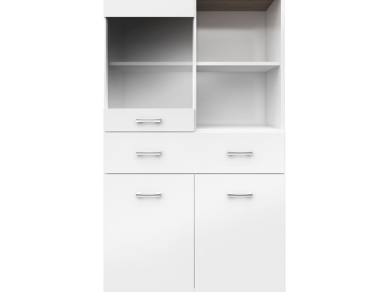 ΒΙΤΡΙΝΑ ΔΙΦΥΛΛΗ TOP MIX 80X33X145CM ΛΕΥΚΗ-ΣΟΝΟΜΑ