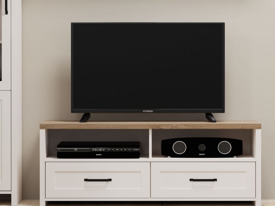 ΕΠΙΠΛΟ TV VERNE 137.9X45X52.1CM ΛΕΥΚΟ-ΦΥΣΙΚΟΣ ΔΡΥΣ
