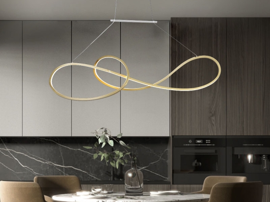 ΚΡΕΜΑΣΤΟ ΦΩΤΙΣΤΙΚΟ LED 53W 5830LM ΜΠΡΟΝΖΕ 90X13X100CM