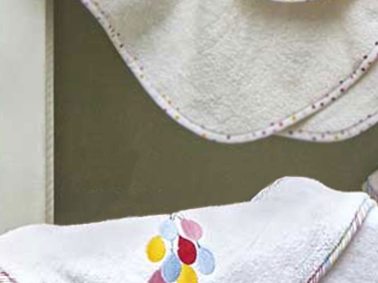 Βρεφικές Πετσέτες Σετ 2τμχ Kiku White - Beige Kentia Σετ Πετσέτες 75x75cm 100% Βαμβάκι