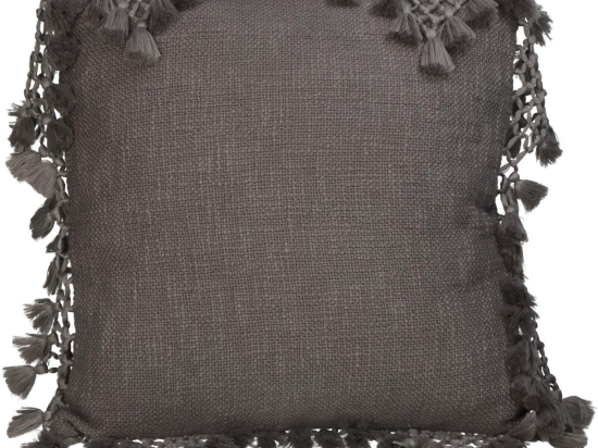 ΜΑΞΙΛΑΡΙ ARTELIBRE ΜΕ ΦΟΥΝΤΕΣ ΓΚΡΙ ΒΑΜΒΑΚΕΡΟ 45X45CM