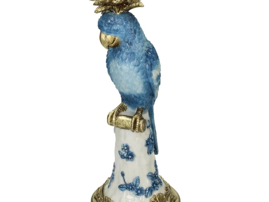 ΚΗΡΟΠΗΓΙΟ ARTELIBRE ΠΟΥΛΙ ΜΠΛΕ POLYRESIN 14X14X35.5CM