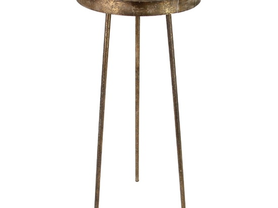 ΤΡΑΠΕΖΑΚΙ ARTELIBRE ΚΑΦΕ ΜΕΤΑΛΛΟ 42.5X42.5X98CM