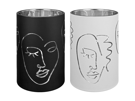 ΘΗΚΗ ΡΕΣΩ ARTELIBRE ΠΡΟΣΩΠΑ ΓΥΑΛΙ 18CM ΣΕ 2 ΧΡΩΜΑΤΑ