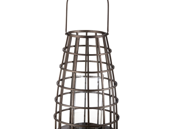 ΦΑΝΑΡΙ ARTELIBRE ΚΛΟΥΒΙ ΑΣΗΜΙ ΜΕΤΑΛΛΟ 27X27X43CM