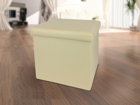 ΣΚΑΜΠΟ ΜΕ ΑΠΟΘΗΚΕΥΤΙΚΟ ΧΩΡΟ ΜΠΕΖ ΔΕΡΜΑ 38X38X38CM