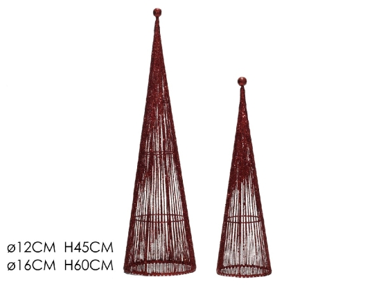 ΔΕΝΤΡΑΚΙ ΚΩΝΟΣ ΚΟΚΚΙΝΟ Φ12X45/16X60CM ΣΕΤ 2ΤΜΧ