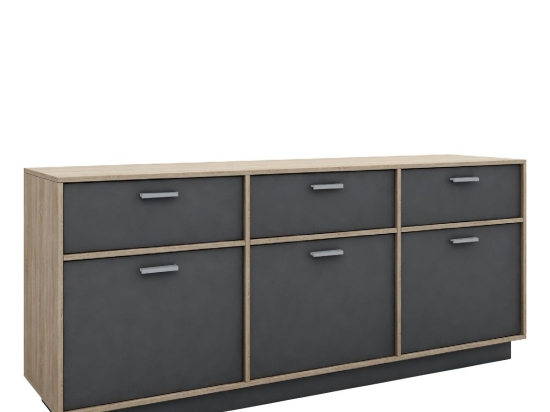 ΜΠΟΥΦΕΣ ARTELIBRE OSO ΜΟΡΙΟΣΑΝΙΔΑ SONOMA/ANTHRACITE 180X40X77CM