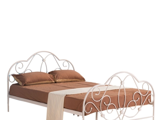 ΚΡΕΒΑΤΙ ARTELIBRE ARIEL ΜΕΤΑΛΛΙΚΟ SEMY GLOSSY WHITE 210X155X110CM (ΣΤΡΩΜΑ 150X200CM)