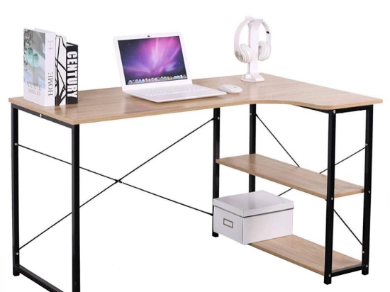 ΓΡΑΦΕΙΟ ARTELIBRE TADORNA ΚΑΦΕ/ΜΑΥΡΟ MDF/ΜΕΤΑΛΛΟ 120X74X71.5CM